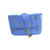 Bolsa Bella Falcão Spikes Alça Corrente Azul