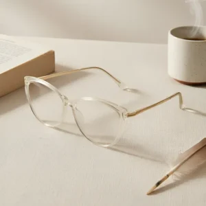 Armação Gatinho Oversize Cristal