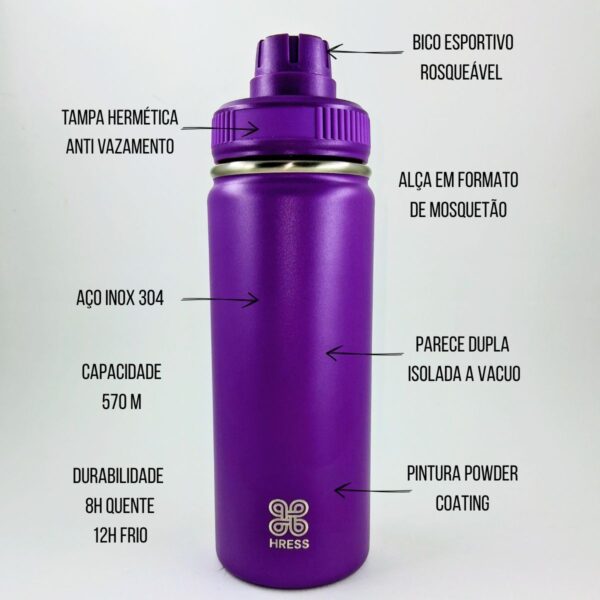 Garrafa Térmica HRESS 570ml Keillir - Image 7