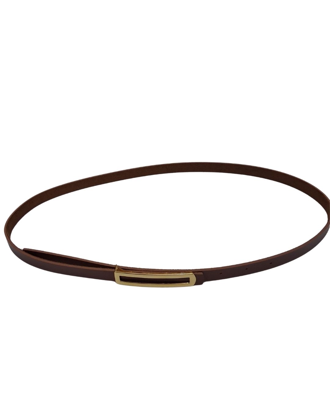 Cinto Fino Sintético com Fivela Retangular